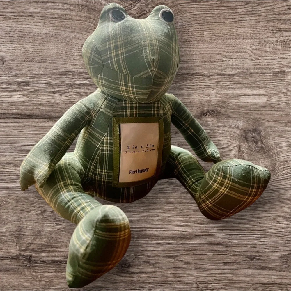 Pier 1 Imports Green Frog Plush